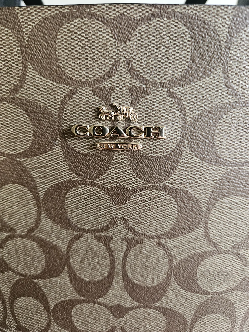 Coach Mollie Signature Canvas Tote W/Checkbook Wallet - Picture 10 of 16